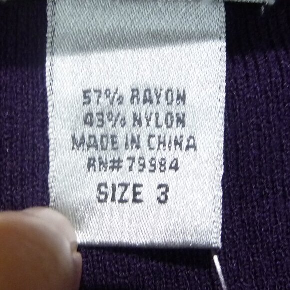 CHICO'S SIZE 3 PURPLE SWEATER (SIZE 16) - Picture 4 of 8